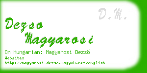 dezso magyarosi business card